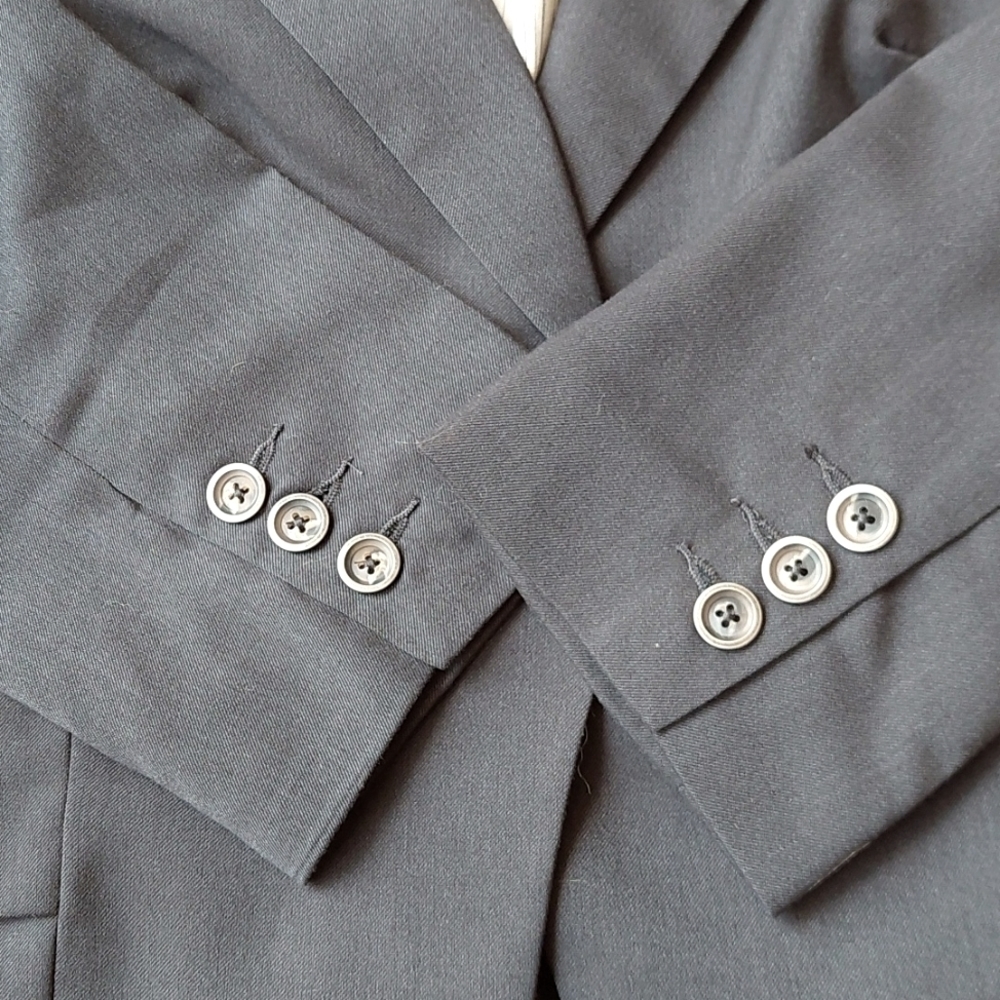 CAbi 3/4 Sleeve Dark Blue Suit Jacket - Picture 8 of 9